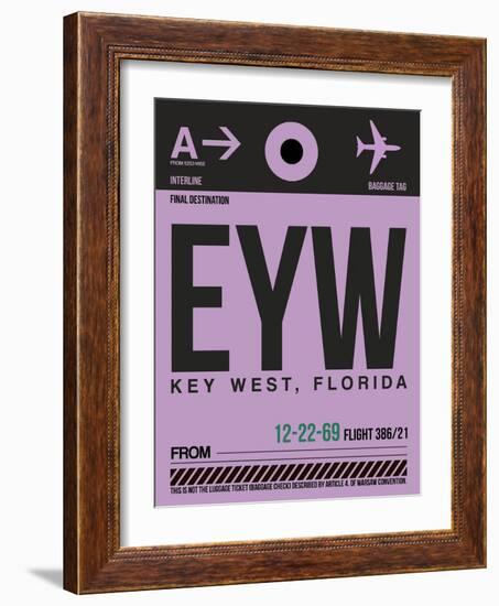 EYW Key West Luggage Tag I-NaxArt-Framed Art Print