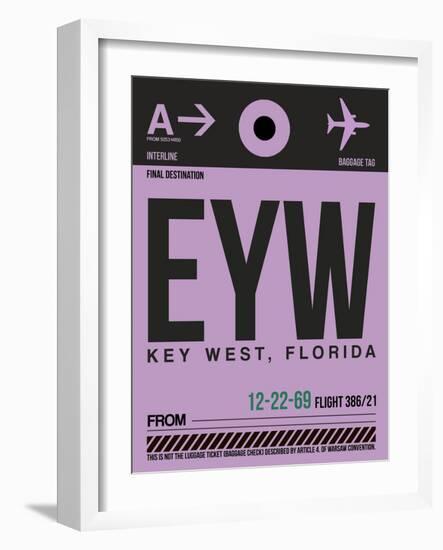 EYW Key West Luggage Tag I-NaxArt-Framed Art Print