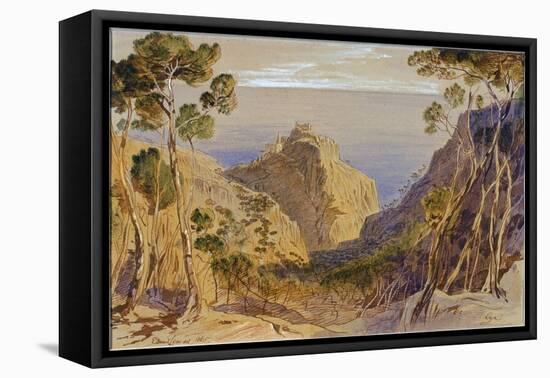 Eza, France, 1865 (Ink & W/C on Paper)-Edward Lear-Framed Premier Image Canvas