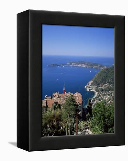 Eze and St. Jean-Cap-Ferrat, Cote d'Azur, Provence, France, Mediterranean-Roy Rainford-Framed Premier Image Canvas