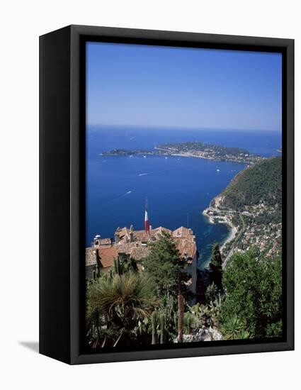 Eze and St. Jean-Cap-Ferrat, Cote d'Azur, Provence, France, Mediterranean-Roy Rainford-Framed Premier Image Canvas
