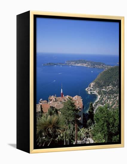 Eze and St. Jean-Cap-Ferrat, Cote d'Azur, Provence, France, Mediterranean-Roy Rainford-Framed Premier Image Canvas