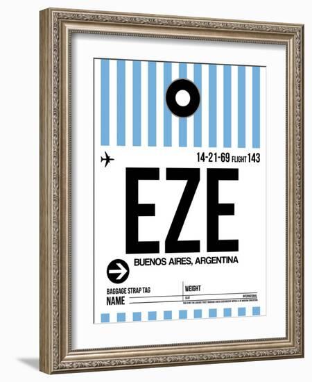 EZE Buenos Aires Luggage Tag I-NaxArt-Framed Art Print