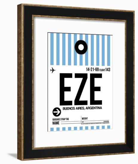 EZE Buenos Aires Luggage Tag I-NaxArt-Framed Art Print