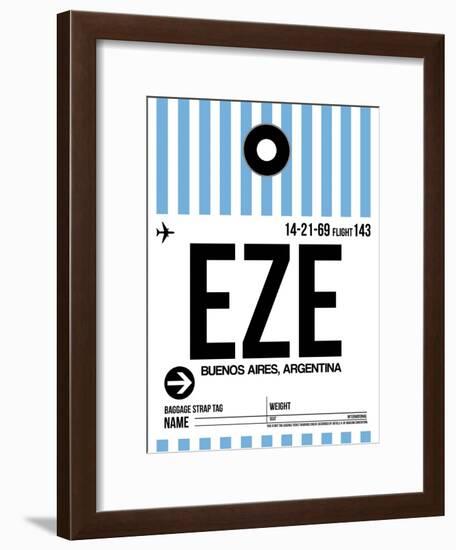 EZE Buenos Aires Luggage Tag I-NaxArt-Framed Art Print