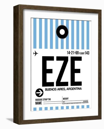 EZE Buenos Aires Luggage Tag I-NaxArt-Framed Art Print