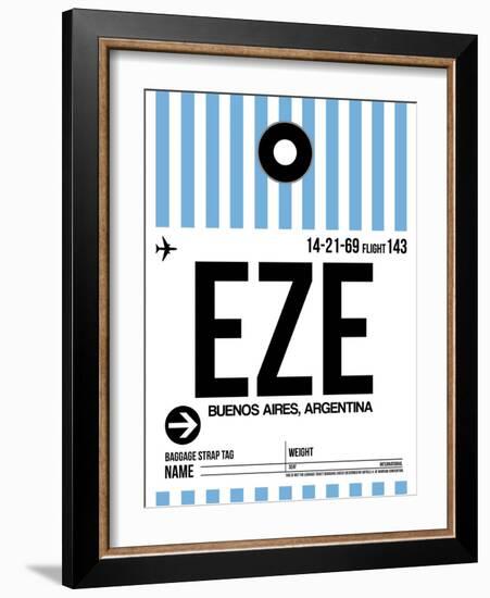 EZE Buenos Aires Luggage Tag I-NaxArt-Framed Art Print