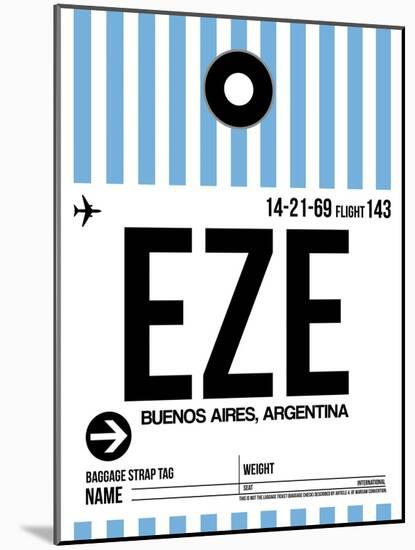 EZE Buenos Aires Luggage Tag I-NaxArt-Mounted Art Print