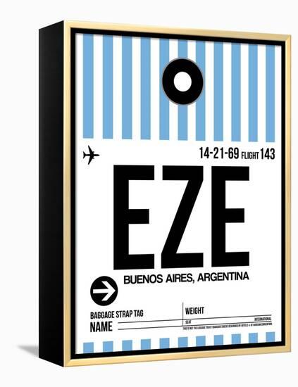 EZE Buenos Aires Luggage Tag I-NaxArt-Framed Stretched Canvas