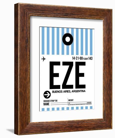 EZE Buenos Aires Luggage Tag I-NaxArt-Framed Art Print