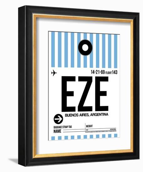 EZE Buenos Aires Luggage Tag I-NaxArt-Framed Art Print