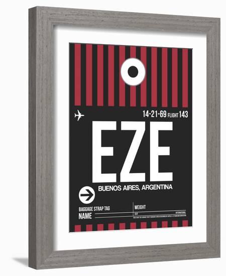 EZE Buenos Aires Luggage Tag II-NaxArt-Framed Art Print