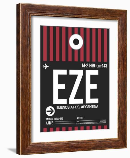 EZE Buenos Aires Luggage Tag II-NaxArt-Framed Art Print