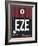 EZE Buenos Aires Luggage Tag II-NaxArt-Framed Art Print