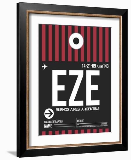 EZE Buenos Aires Luggage Tag II-NaxArt-Framed Art Print