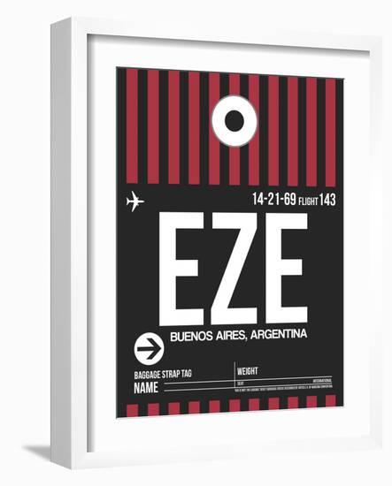 EZE Buenos Aires Luggage Tag II-NaxArt-Framed Art Print