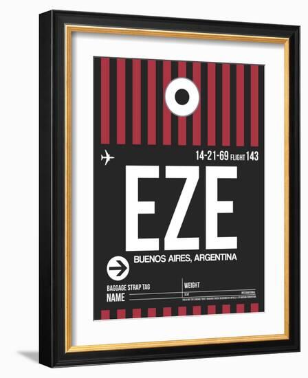 EZE Buenos Aires Luggage Tag II-NaxArt-Framed Art Print