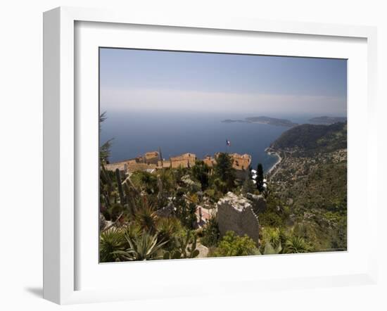Eze Village and Cap Ferrat, Alpes Maritimes, Provence, Cote d'Azur, French Riviera, France-Sergio Pitamitz-Framed Photographic Print