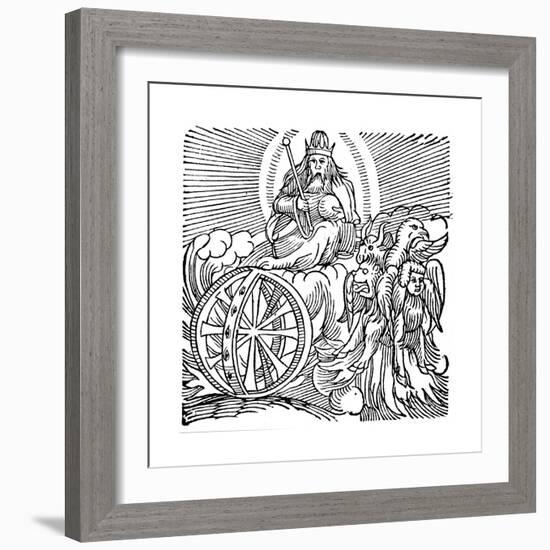 Ezekiel's Vision of Chariot in Sky, C614 BC-null-Framed Giclee Print