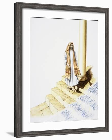 Ezekiel's Vision of Water Flowing Down from Temple-null-Framed Giclee Print