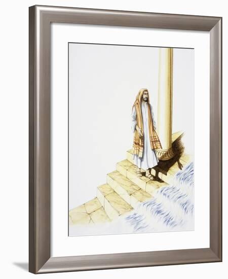 Ezekiel's Vision of Water Flowing Down from Temple-null-Framed Giclee Print