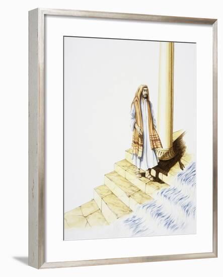 Ezekiel's Vision of Water Flowing Down from Temple-null-Framed Giclee Print