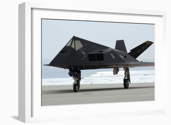 F-117 Nighthawk Stealth Fighter at its Retirement Ceremony, Ohio, 2009-null-Framed Photo