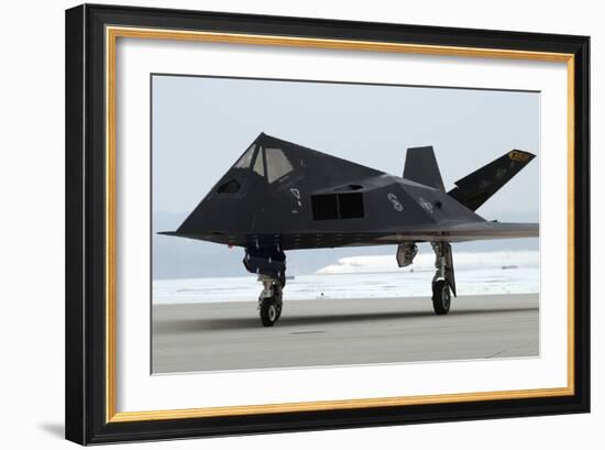 F-117 Nighthawk Stealth Fighter at its Retirement Ceremony, Ohio, 2009-null-Framed Photo