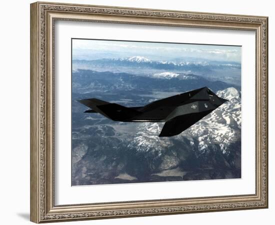 F-117A Nighthawk First Operational Aircraft Designed with Stealth Technology, 1983-null-Framed Photo