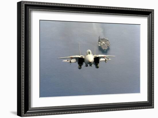 F-14 Tomcat Fighter after Takes Off from USS America, 1984-null-Framed Photo