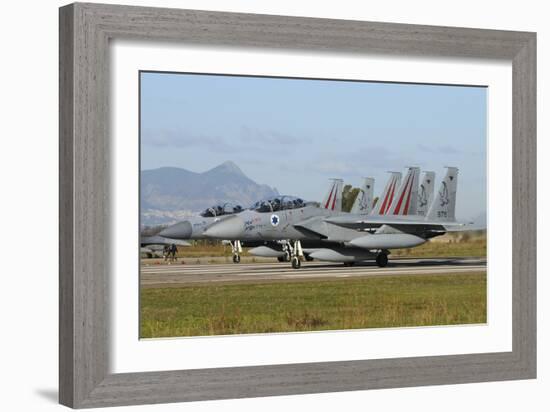 F-15D Baz from the Israeli Air Force at Decimomannu Air Base, Italy-Stocktrek Images-Framed Photographic Print