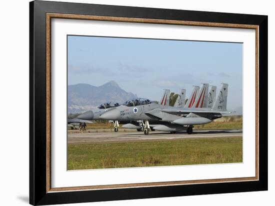 F-15D Baz from the Israeli Air Force at Decimomannu Air Base, Italy-Stocktrek Images-Framed Photographic Print