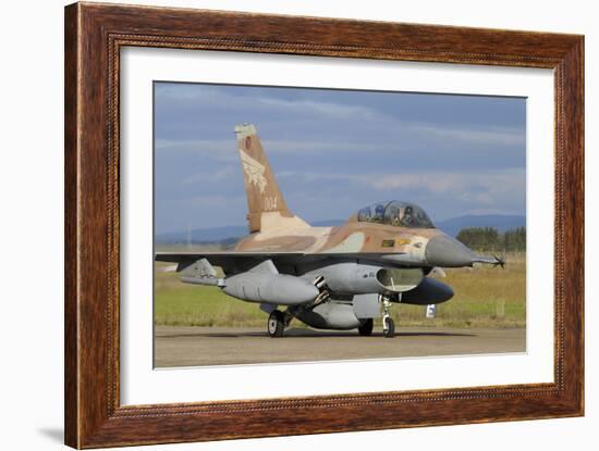 F-16B Netz from the Israeli Air Force at Decimomannu Air Base, Italy-Stocktrek Images-Framed Photographic Print