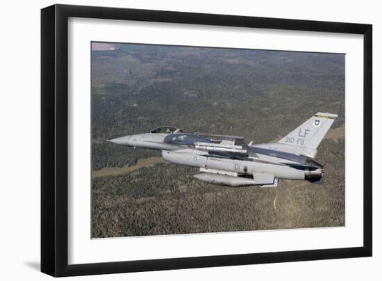 F-16C Fighting Falcon During a Sortie over Arizona-null-Framed Photographic Print