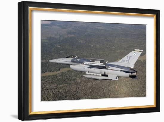 F-16C Fighting Falcon During a Sortie over Arizona-null-Framed Photographic Print