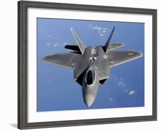 F-22 Raptor Moves into Position to Receive Fuel-null-Framed Photographic Print