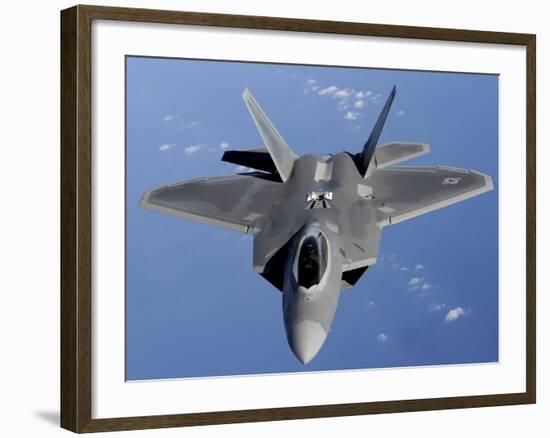 F-22 Raptor Moves into Position to Receive Fuel-null-Framed Photographic Print