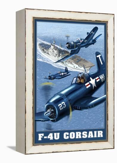 F-4U Corsair-Lantern Press-Framed Stretched Canvas