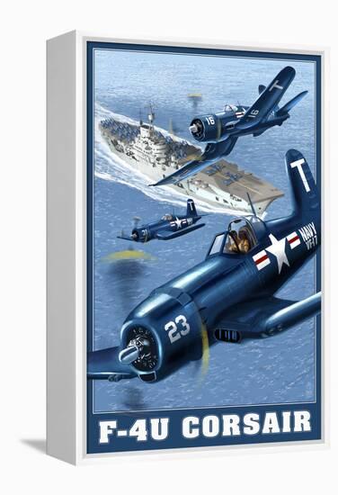 F-4U Corsair-Lantern Press-Framed Stretched Canvas