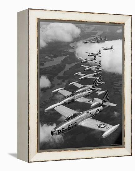 F-84 Jet Planes Flying-Ralph Morse-Framed Premier Image Canvas