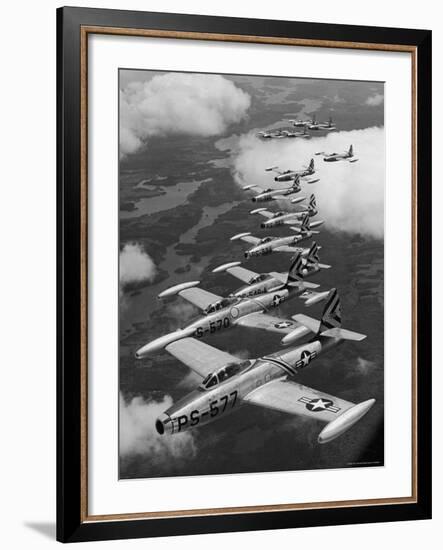 F-84 Jet Planes Flying-Ralph Morse-Framed Photographic Print