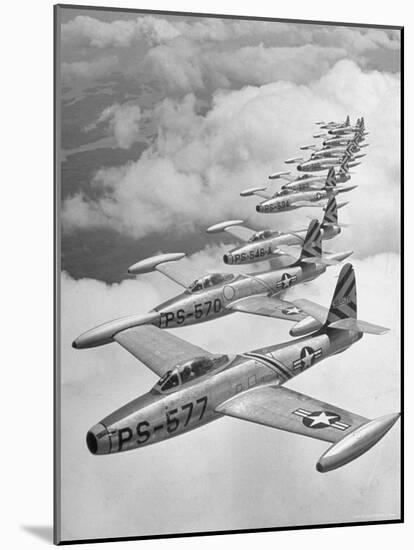 F-84 Jet Planes Flying-Ralph Morse-Mounted Photographic Print