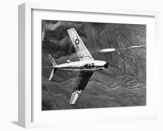 F-86 Jet Fighter Plane-null-Framed Giclee Print