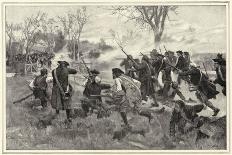 The Fight at Concord Bridge-F.c. Yohn-Art Print