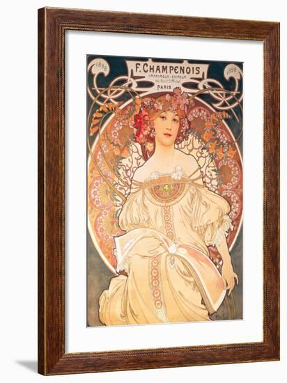 F. Champenois, France, 1898-Alphonse Mucha-Framed Premium Giclee Print