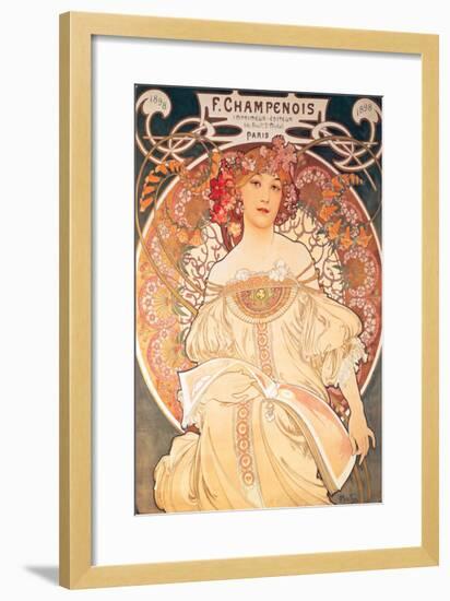 F. Champenois, France, 1898-Alphonse Mucha-Framed Premium Giclee Print