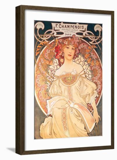 F. Champenois, France, 1898-Alphonse Mucha-Framed Premium Giclee Print