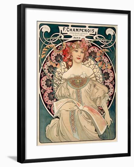 F. Champenois imprimeur Editeur-Alphonse Mucha-Framed Art Print