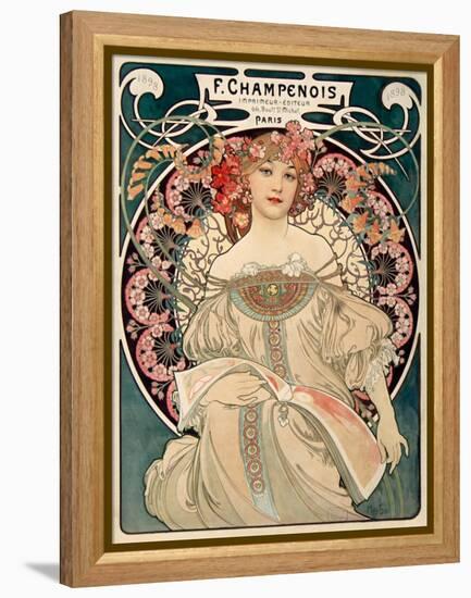 F. Champenois imprimeur Editeur-Alphonse Mucha-Framed Stretched Canvas