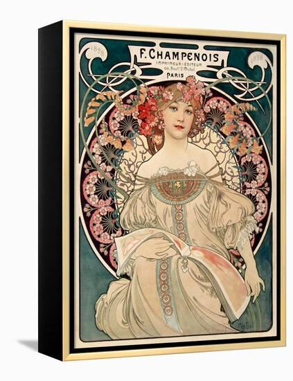 F. Champenois imprimeur Editeur-Alphonse Mucha-Framed Stretched Canvas